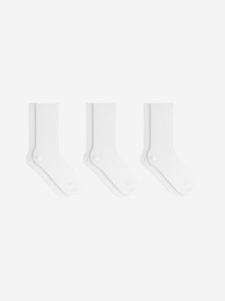 Cotton Rib Socks Set of 3 – White – Women – Arket Gb