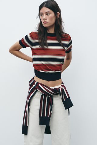 Striped Knit Top