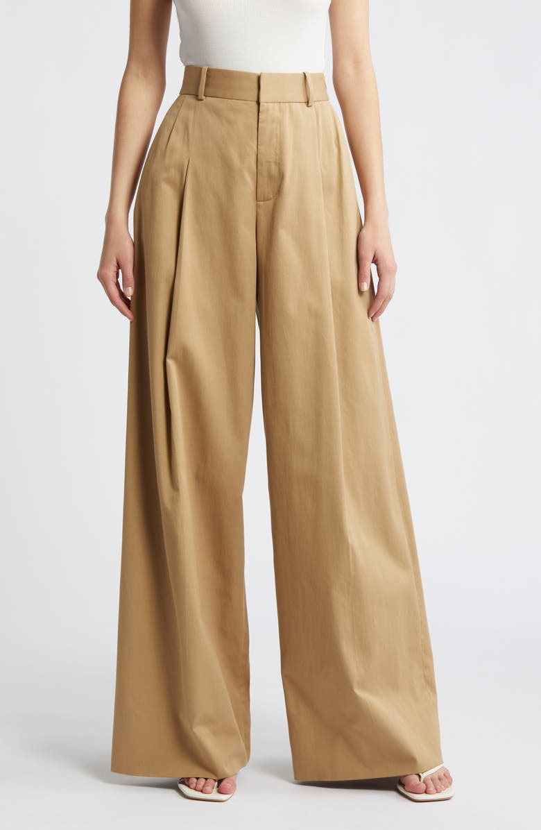 Pleated Wide Leg Trousers