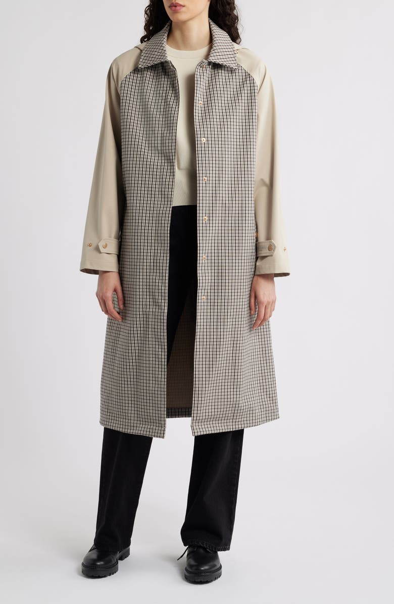 Water Resistant Mixed Media Trench Coat