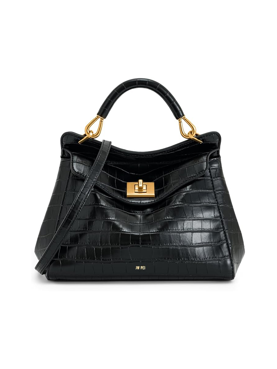 JW PEI, Jw Pei Women's Lucia Classic Top Handbag - Black Croc