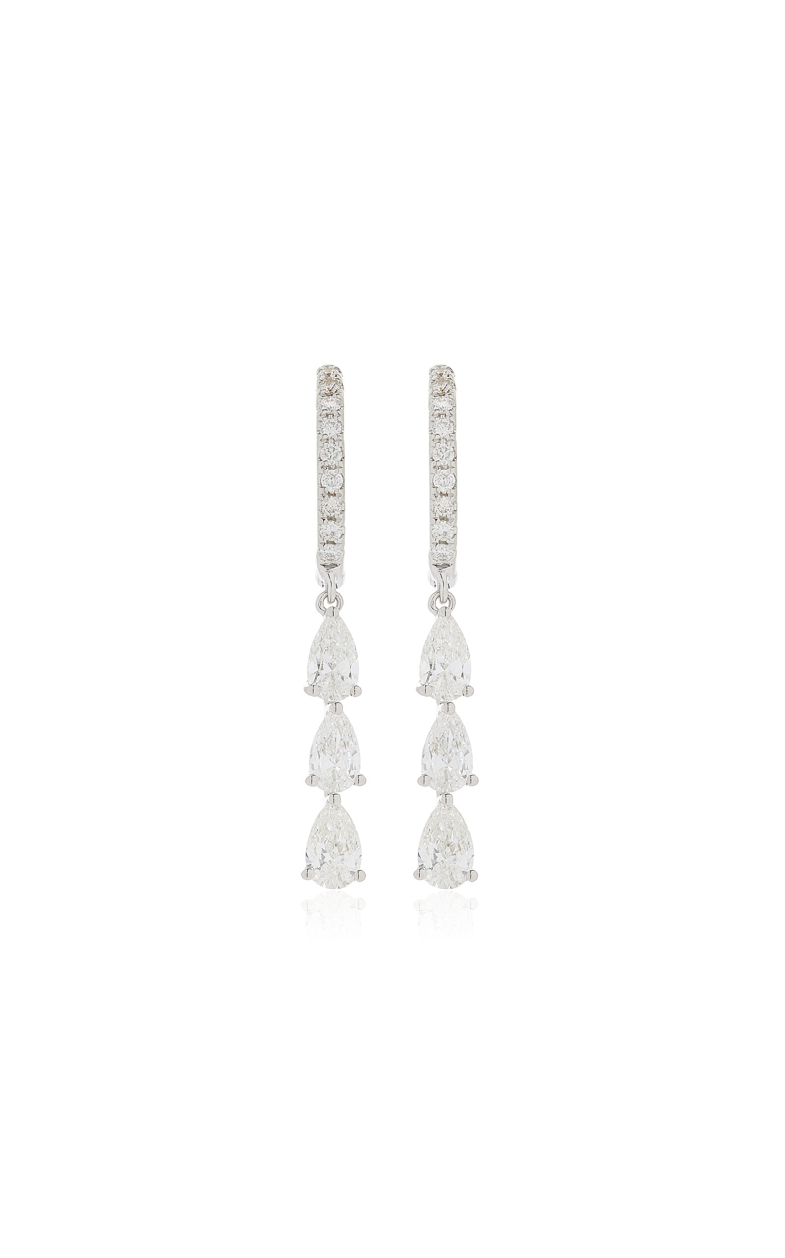 18k White Gold Diamond Earrings