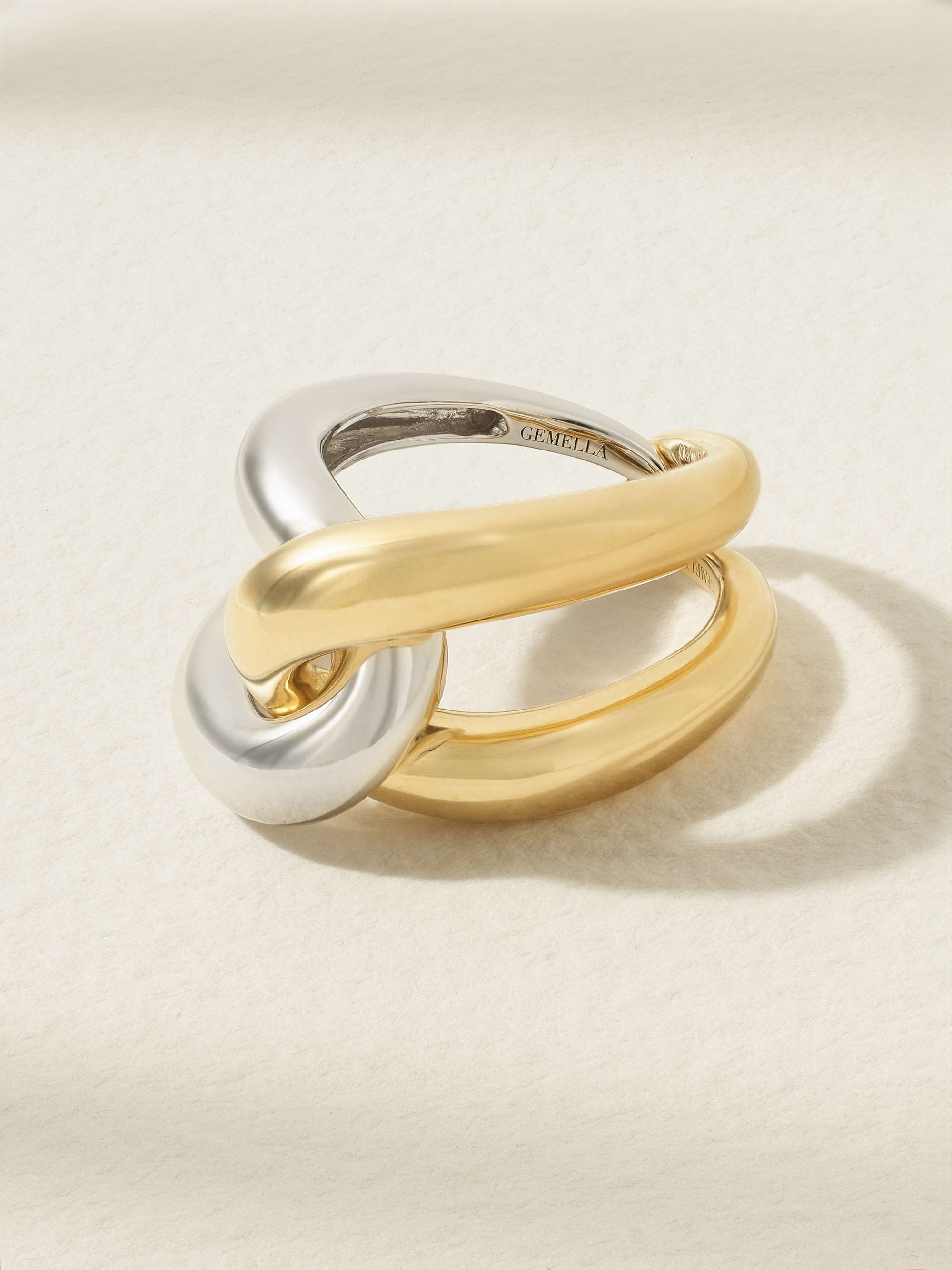 Intertwin 18-Karat Yellow and White Gold Ring