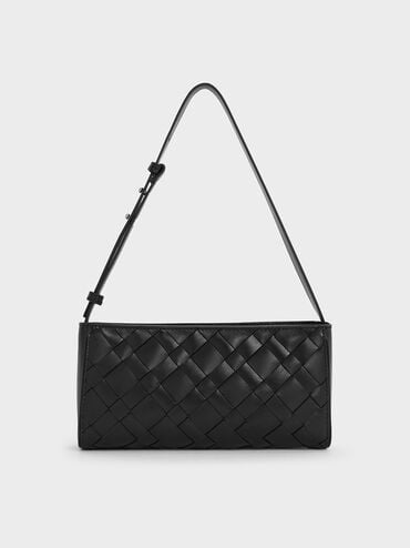 Ivette Woven Elongated Shoulder Bag