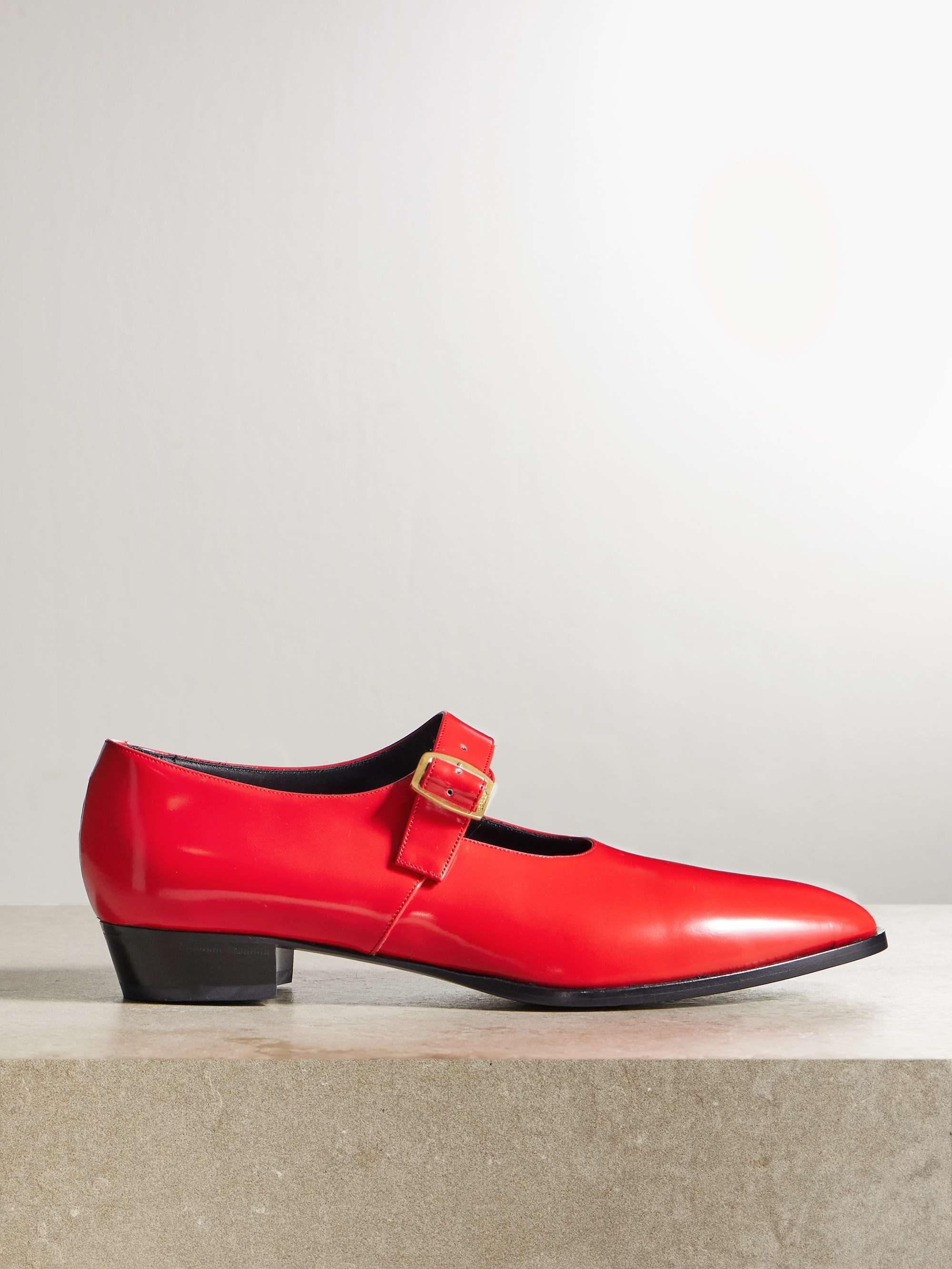 Gerwin Glossed-Leather Mary Jane Flats