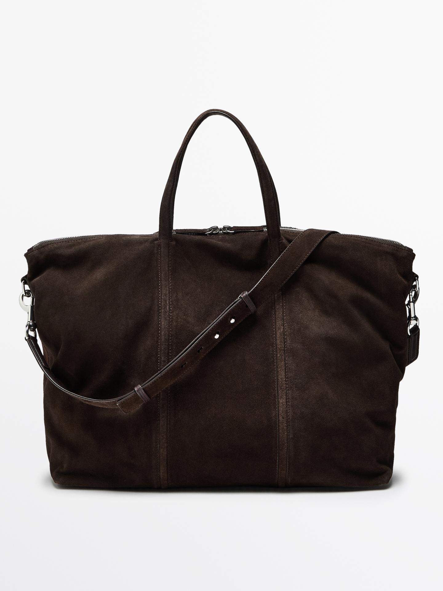 Massimo Dutti, Split Suede Leather Travel Bag