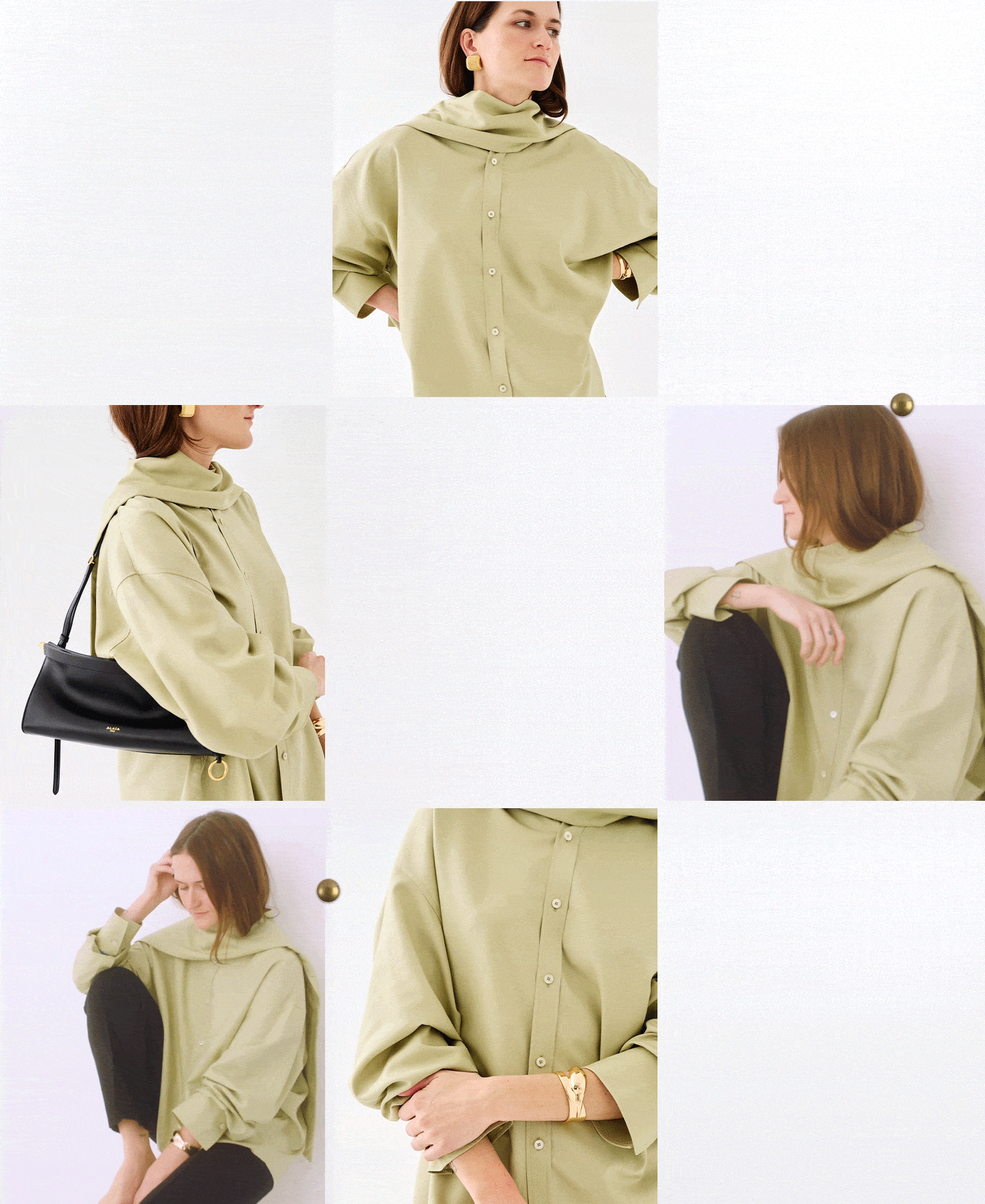 Eliza Huber in a poplin shirt.