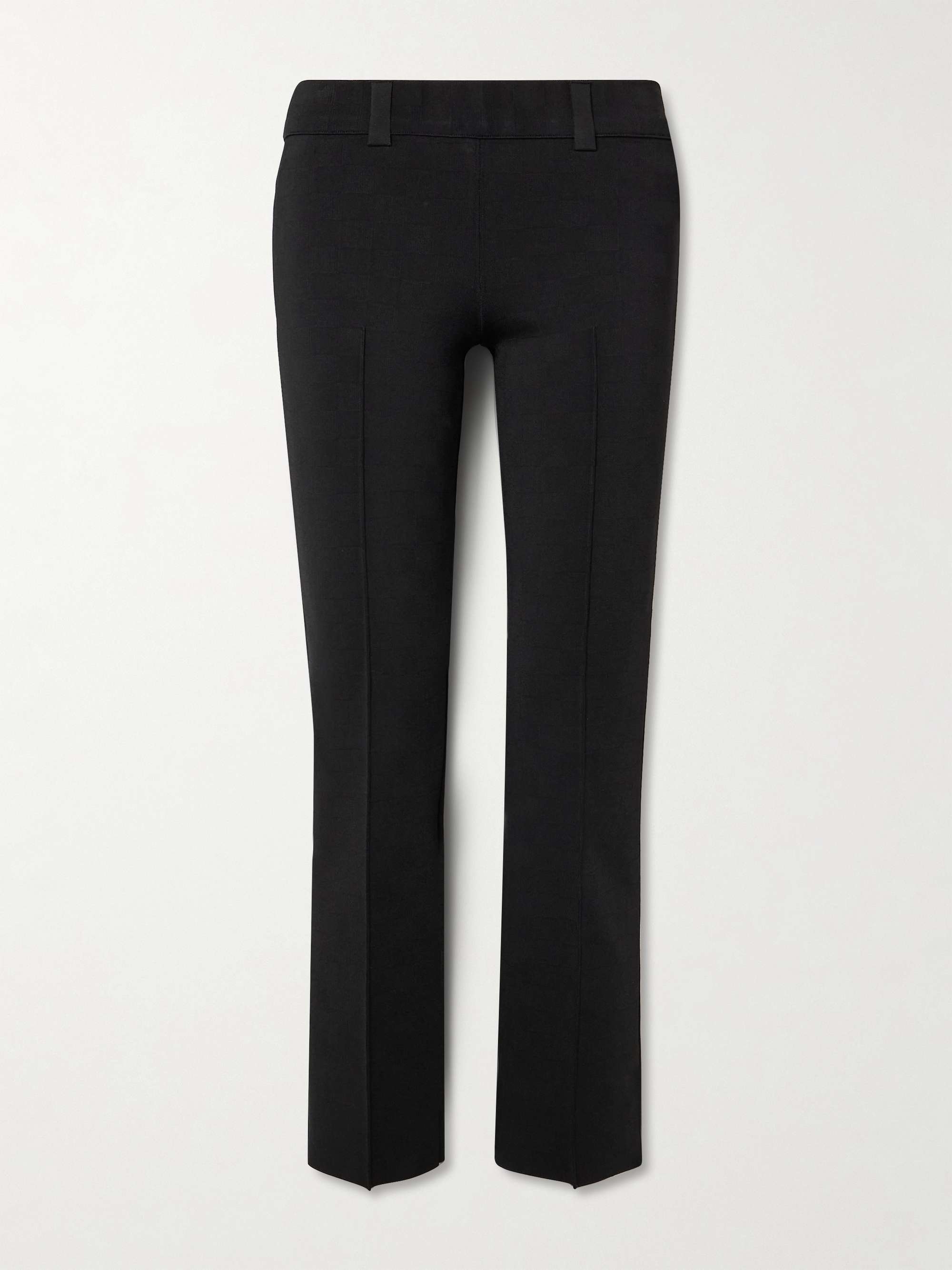 Nsfw Jules Checked Jacquard-Knit Slim-Leg Pants
