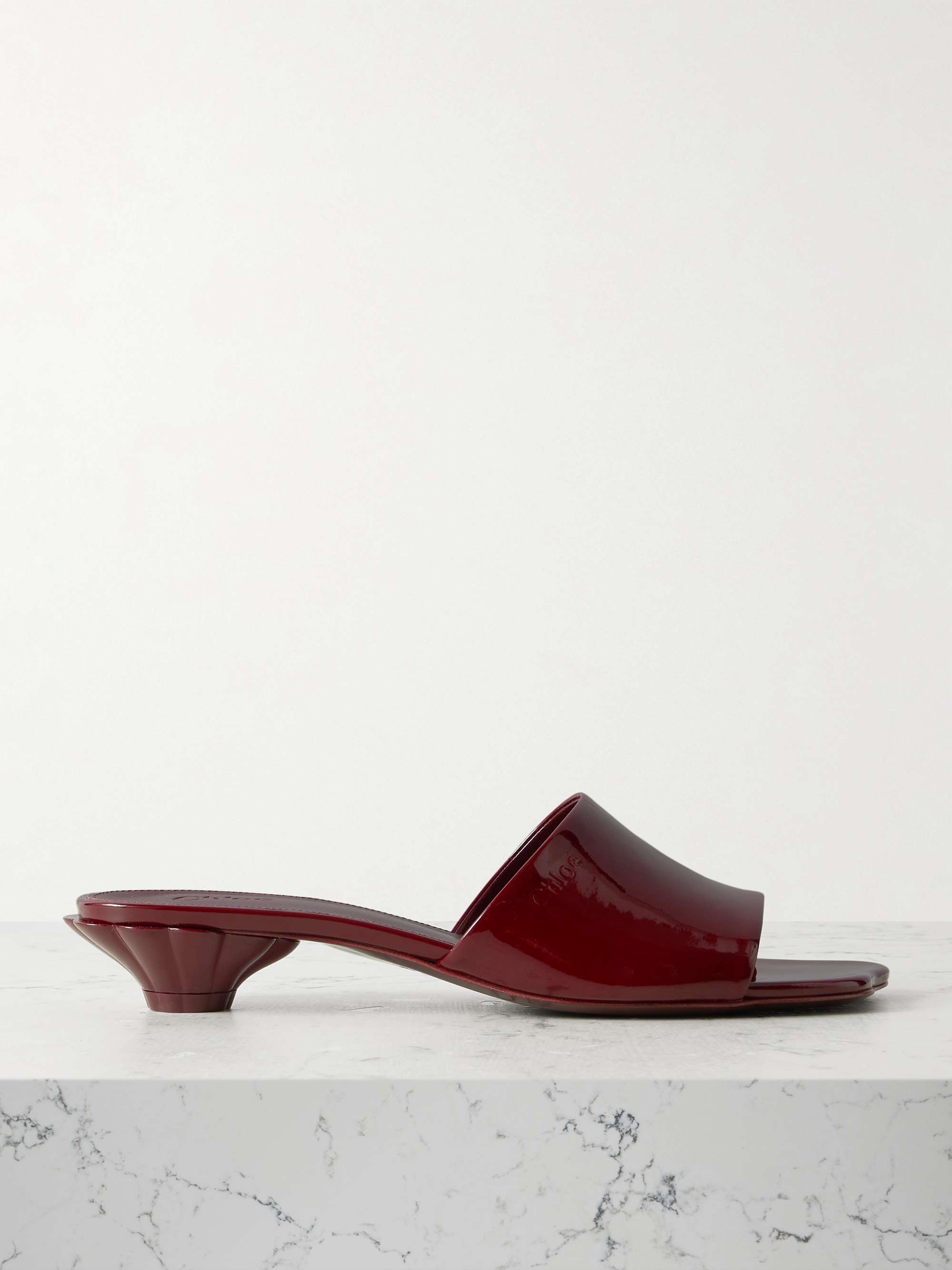 Flower Patent-Leather Sandals