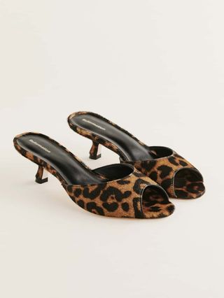 Winnie Peep Toe Heeled Mule