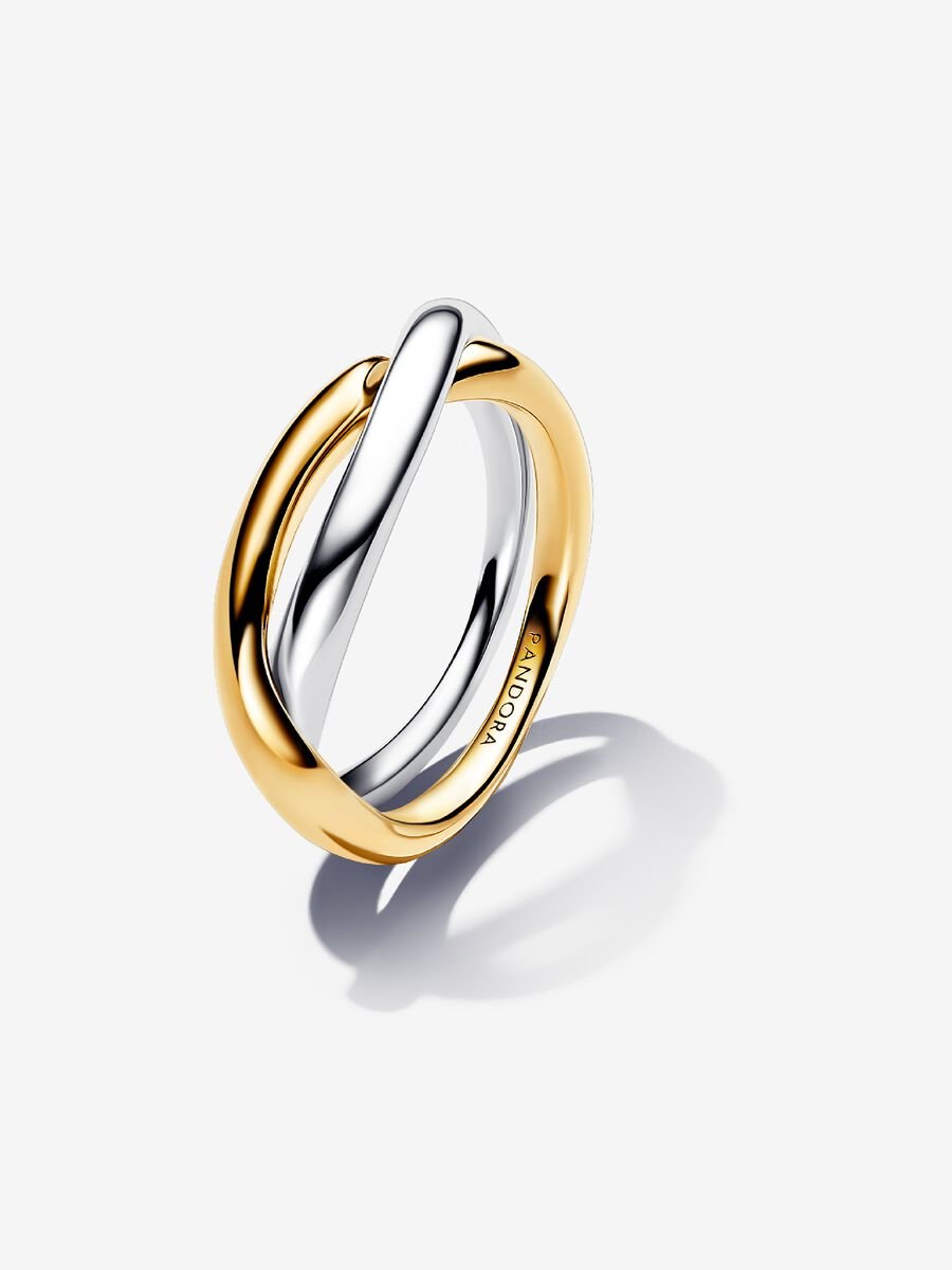 Two-Tone Entwined Bands Ring