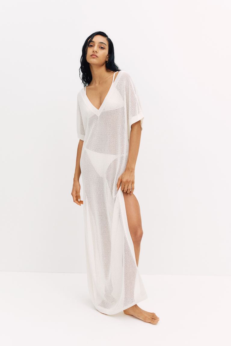 Pointelle-Knit Beach Dress