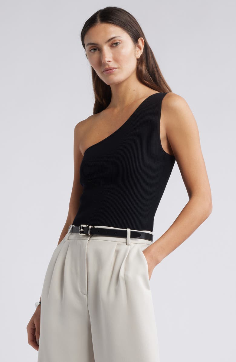 Luxe Sculpt Rib One-Shoulder Top