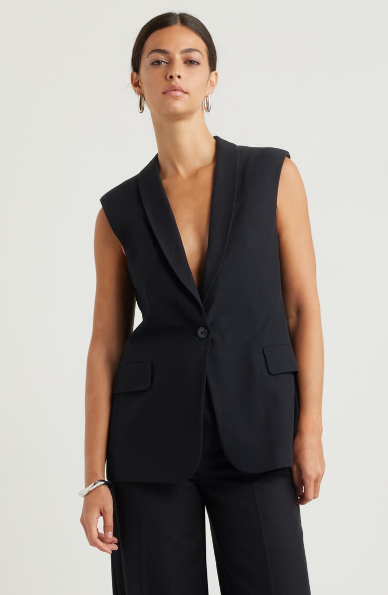 Shawl Lapel Blazer Vest