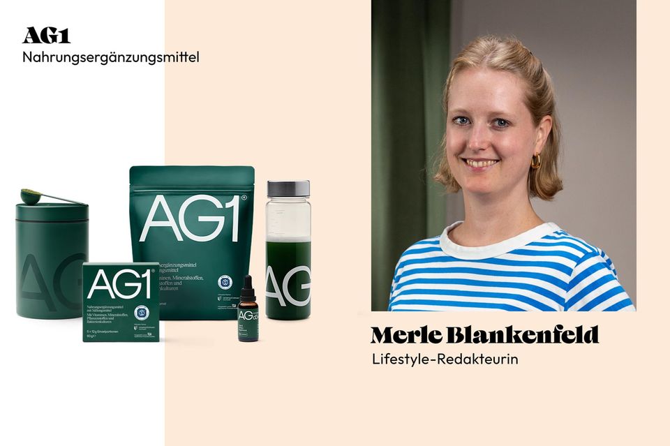 Redakteurin Merle hat den beliebten Nahrungsergänzungsmittel-Drink AG1 getestet.