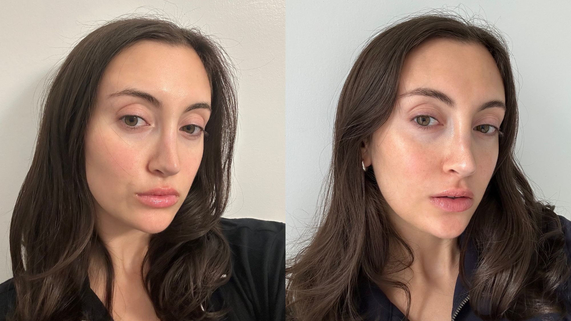 Alyssa Brascia before and after self-tanning serum.
