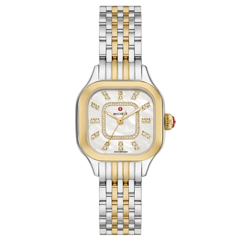 jared, Michele Women's Meggie Two-Tone 18k Gold-Plated Stainless Steel Watch