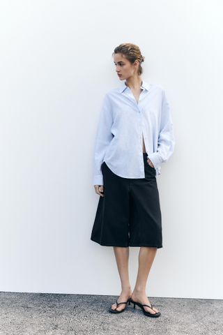 Oversized Linen Blend Shirt