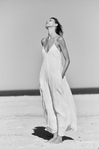 Linen Blend Dress Zw Collection