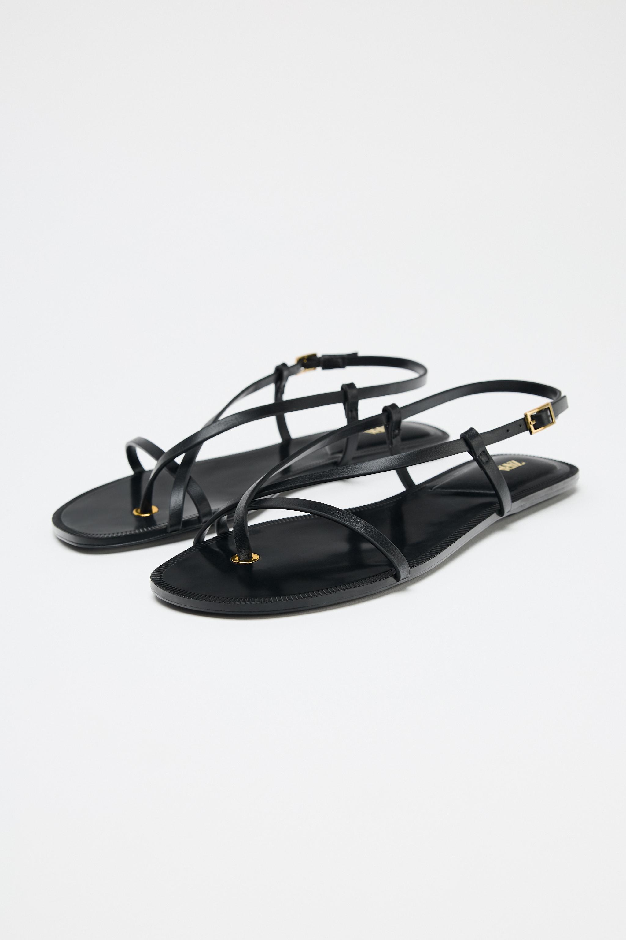 Flat Sandals With Metallic Detail