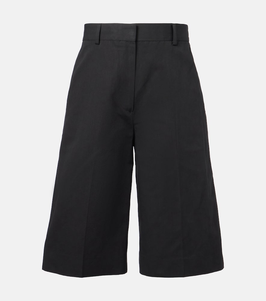 Cotton and Linen Bermuda Shorts