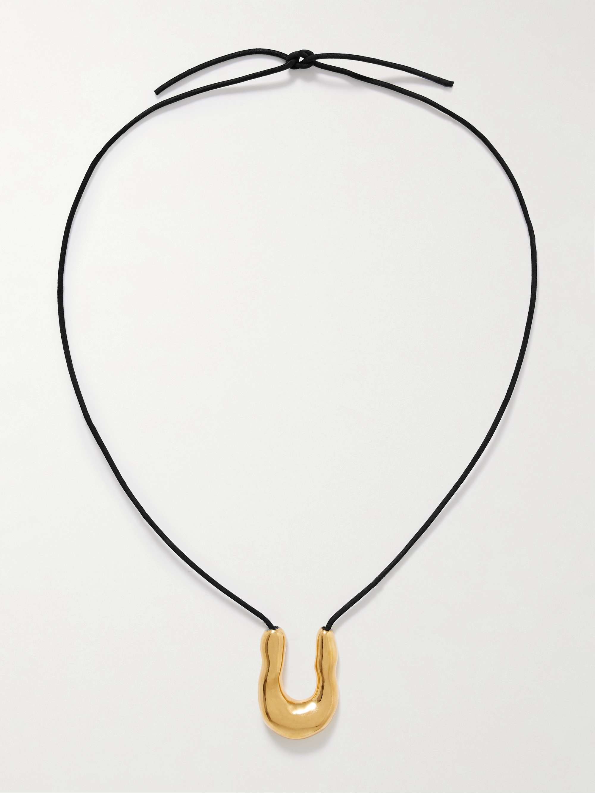 Wishbone Gold Vermeil Cord Necklace