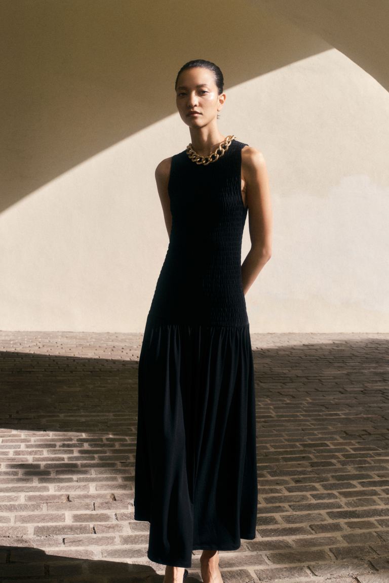 Smocked Jersey Dress