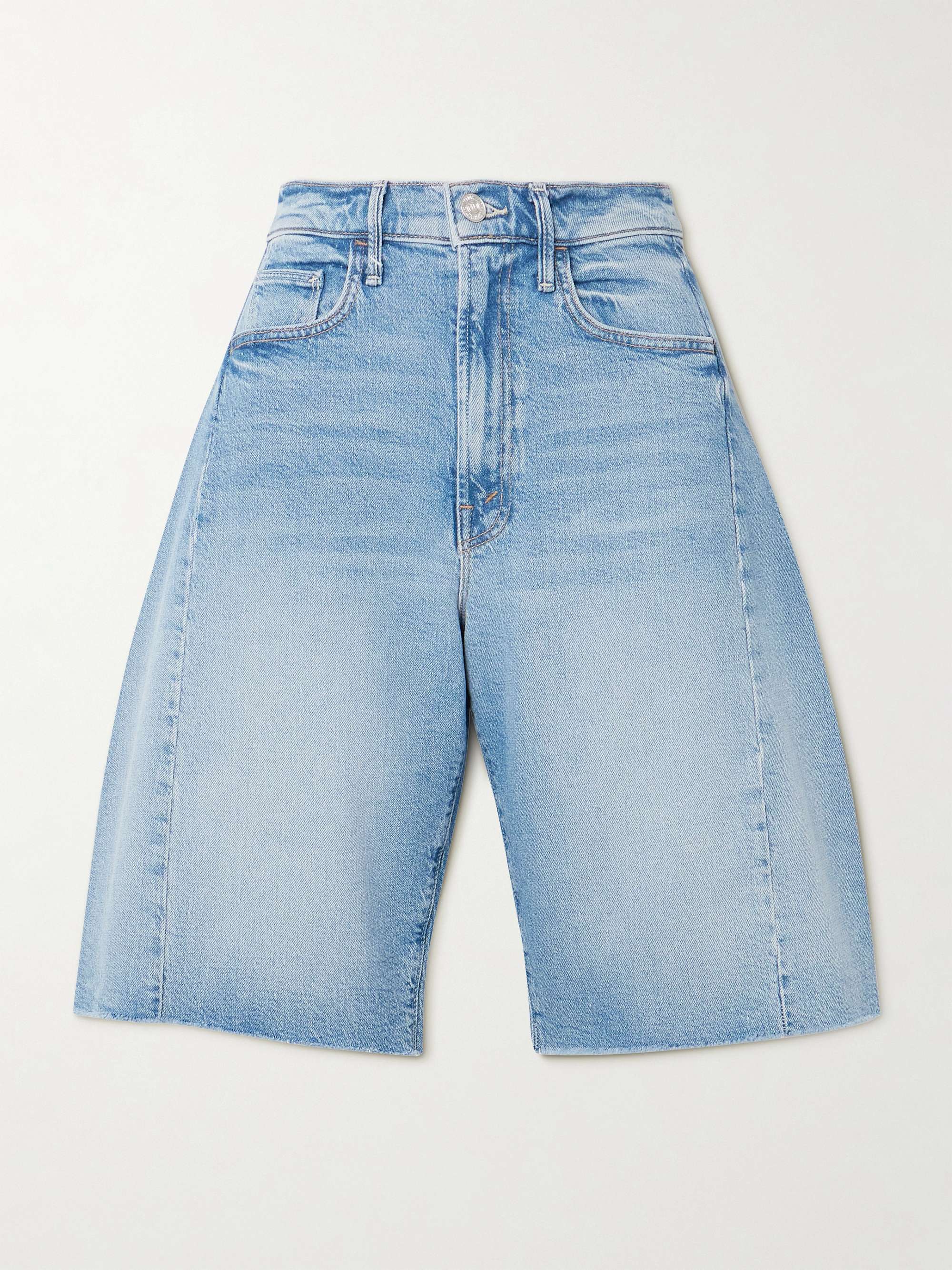 The Half Pipe Bermuda Fray Denim Shorts
