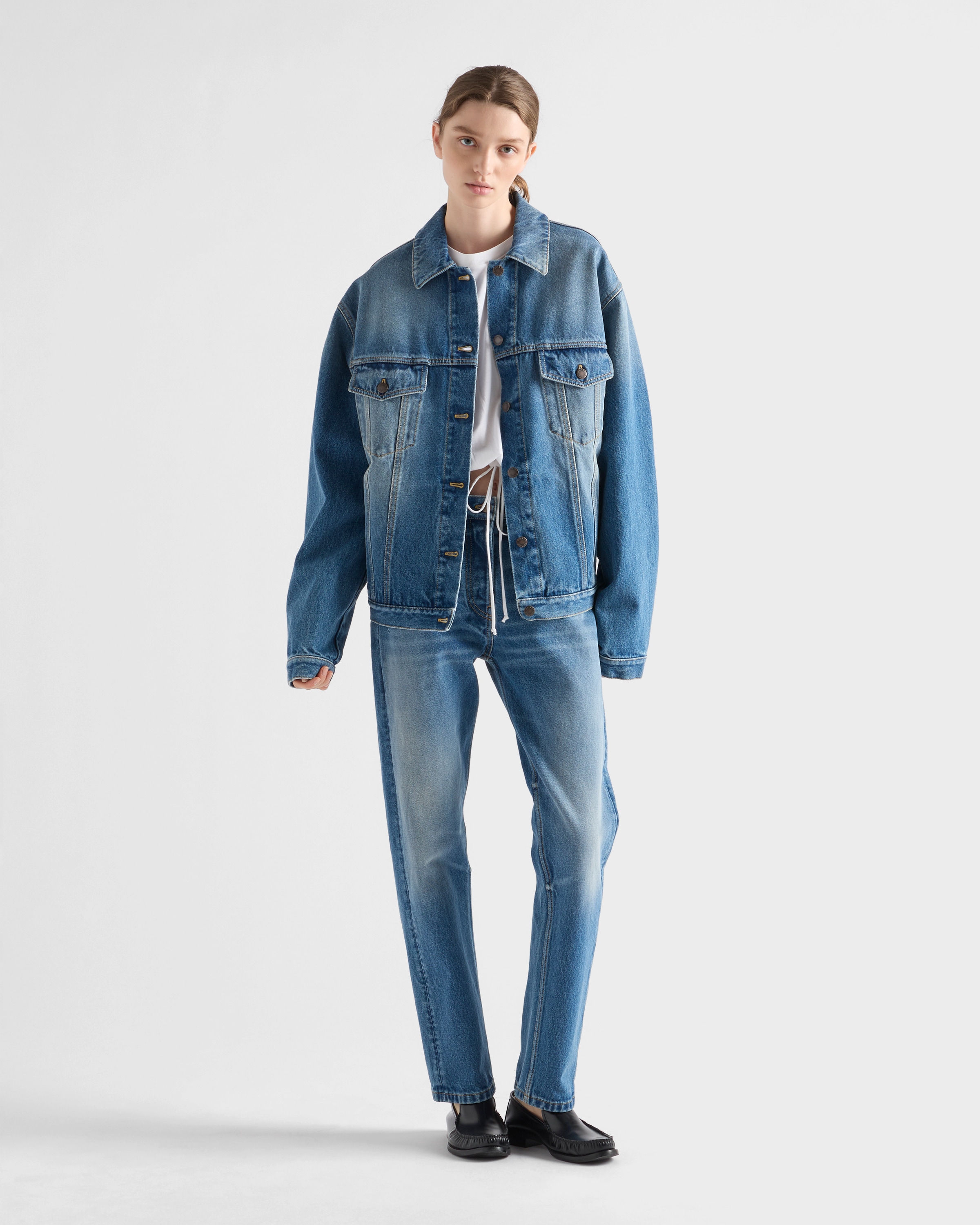 prada, Denim Blouson Jacket