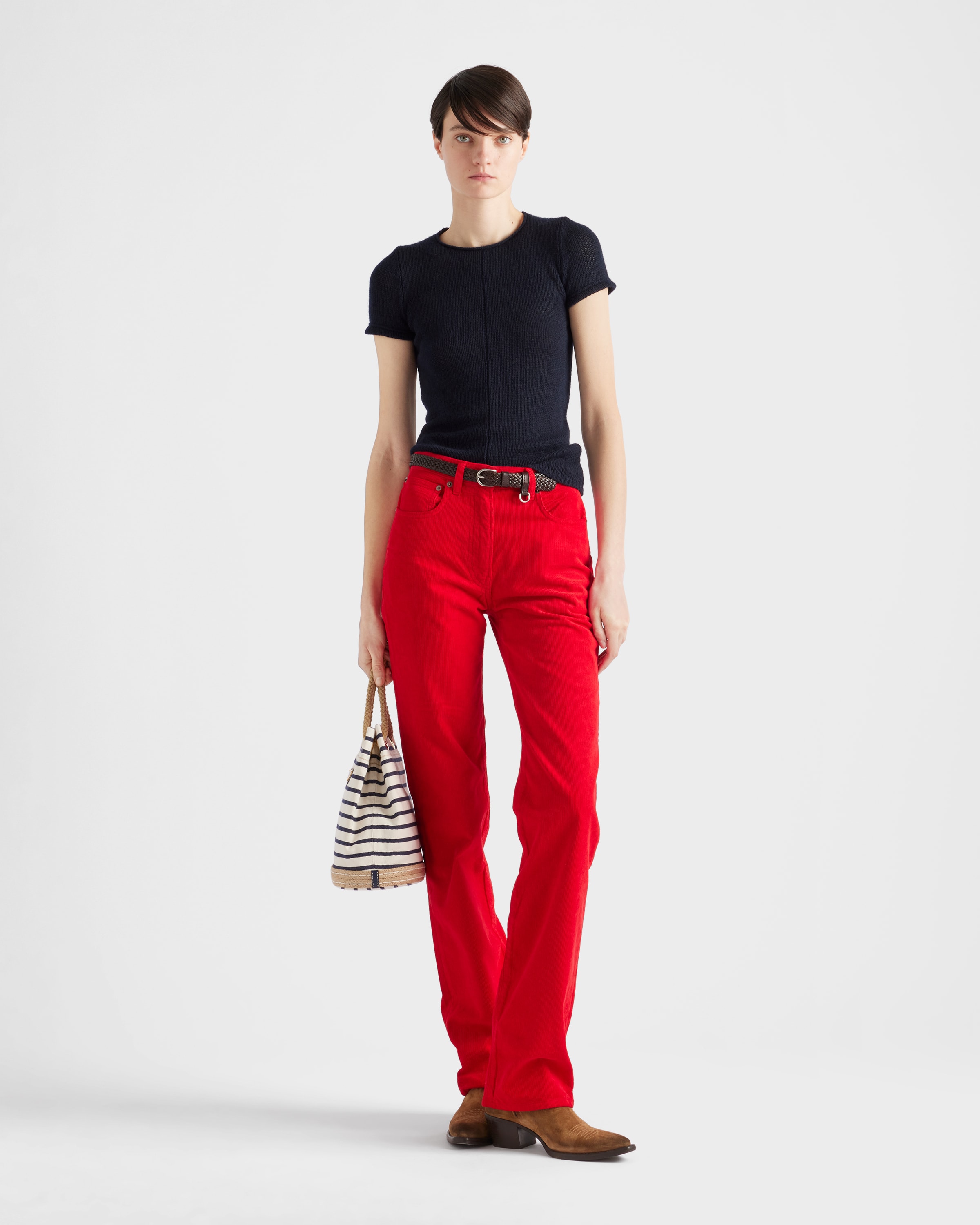 prada, Five-Pocket Corduroy Pants