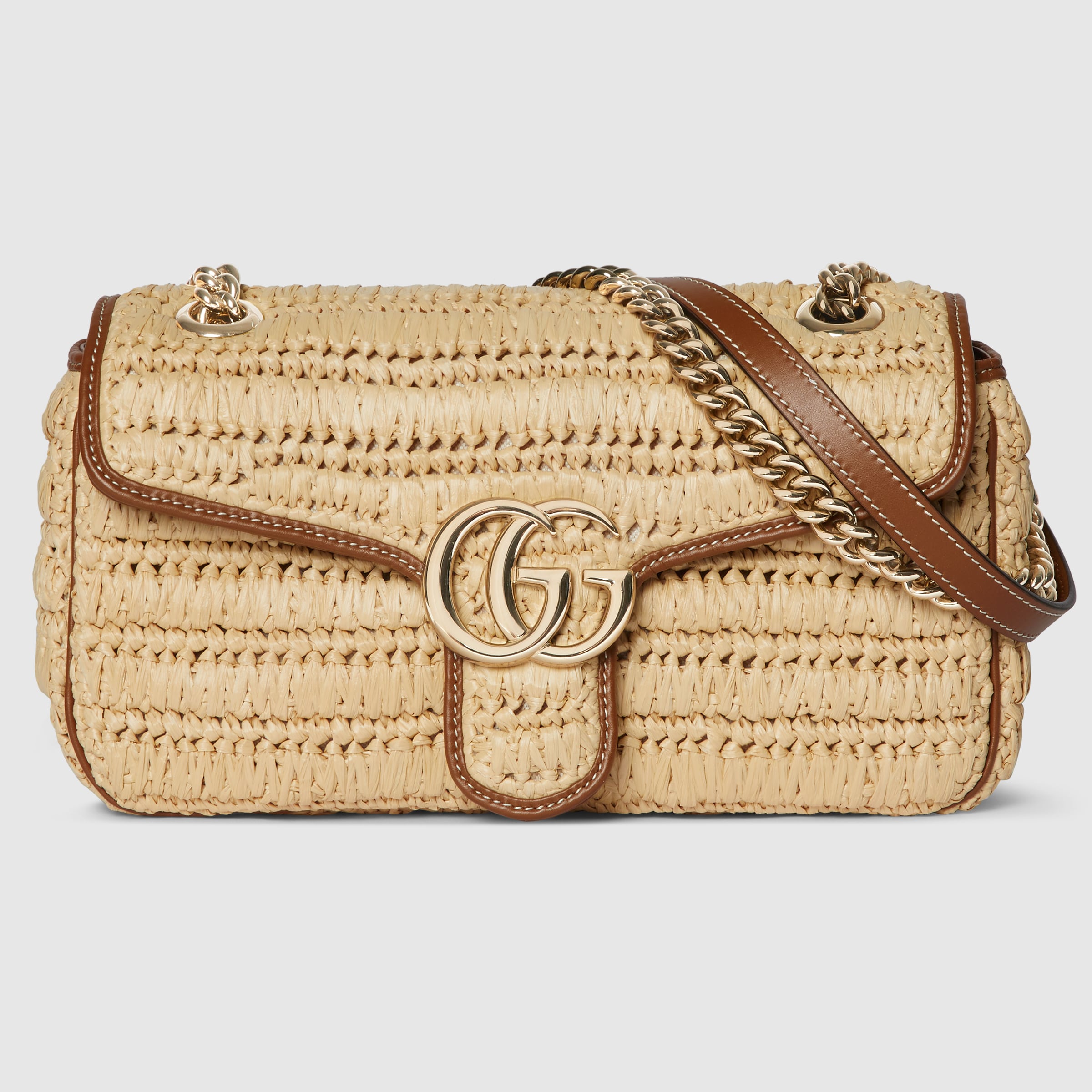 Gucci, Gg Marmont Woven Medium Shoulder Bag
