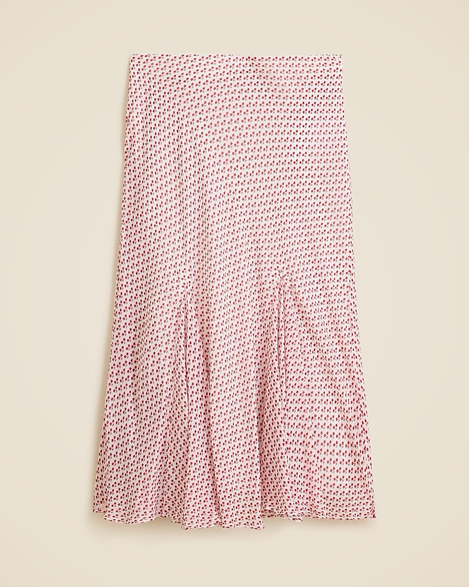 Gwyneth Flounce-Hem Slip Skirt in Chiffon