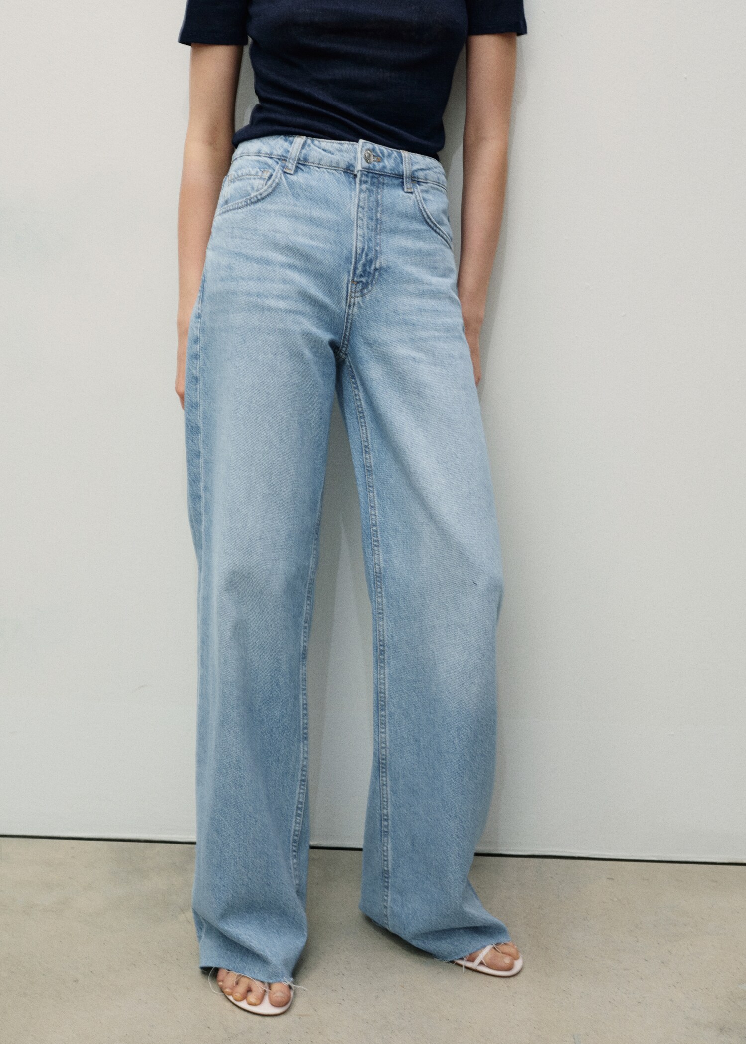 MANGO, Danila Wideleg High-Rise Jeans