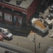 Dump Truck Crashes Into Whisky a Go Go Prior to Boy Hits Car Concert