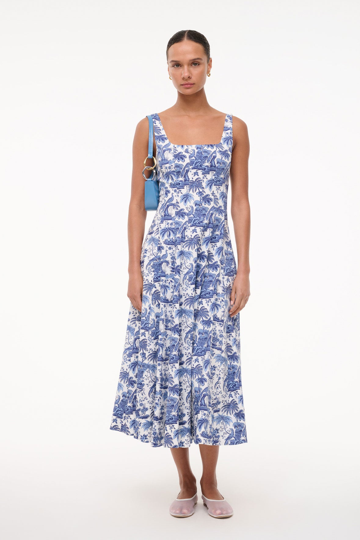 Wells Dress | Blue Toile