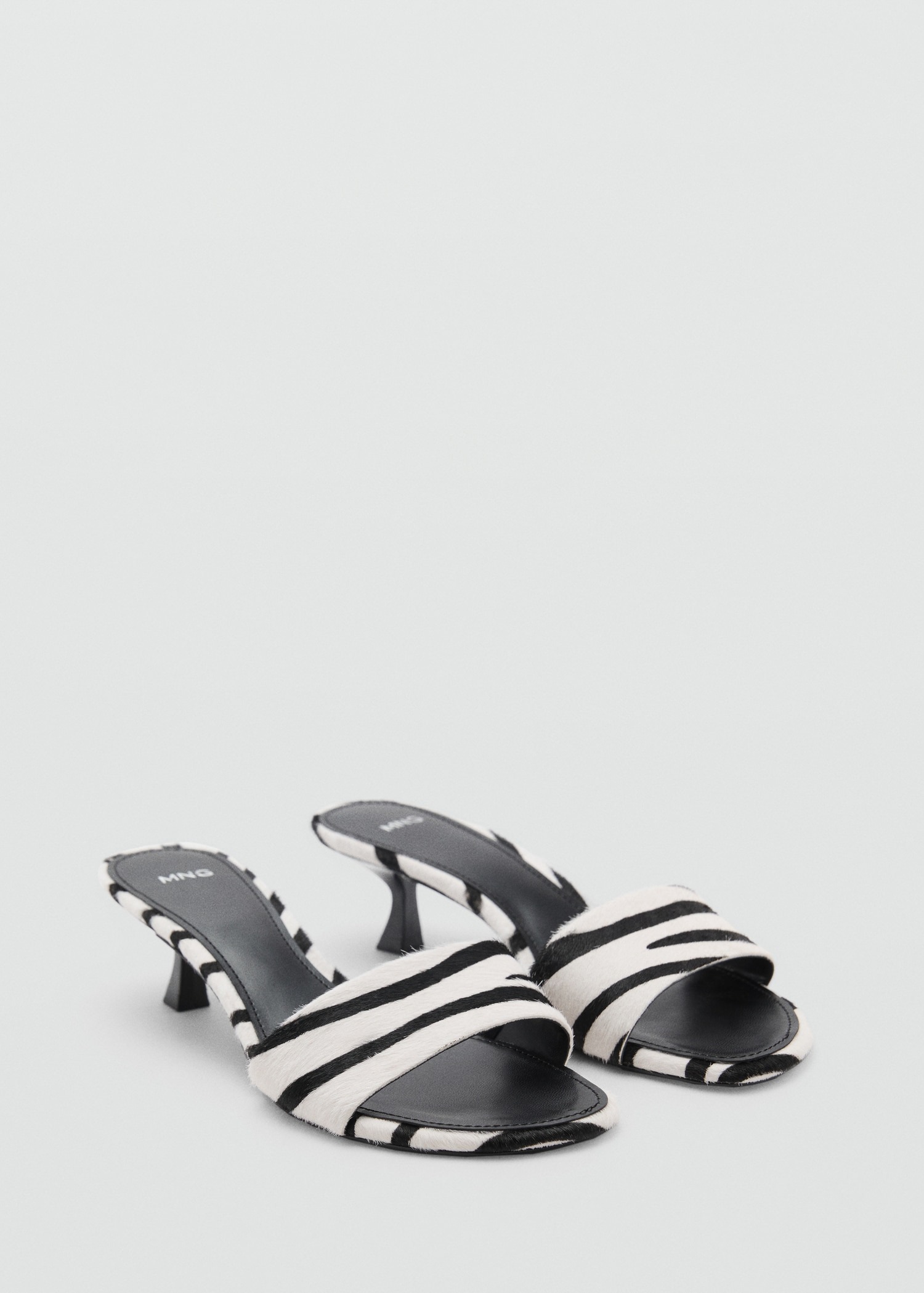 MANGO, Zebra-Print Fur Sandals