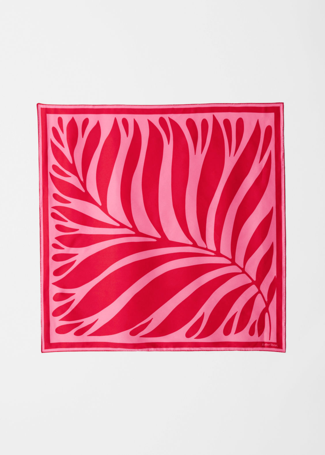 Leaf-Print Square Scarf