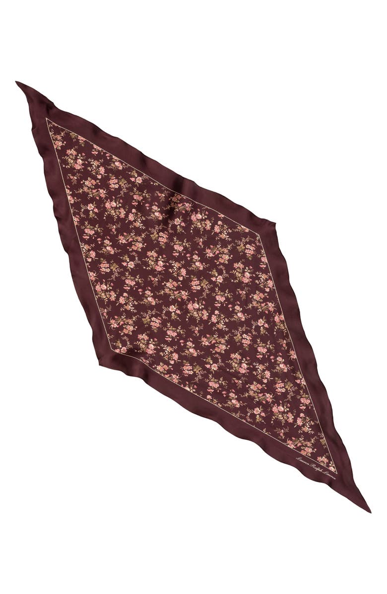 Floral Silk Large Diamond Scarf