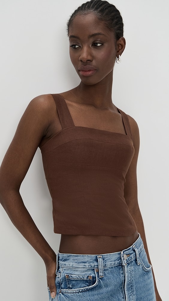 Reformation Darci Linen Top