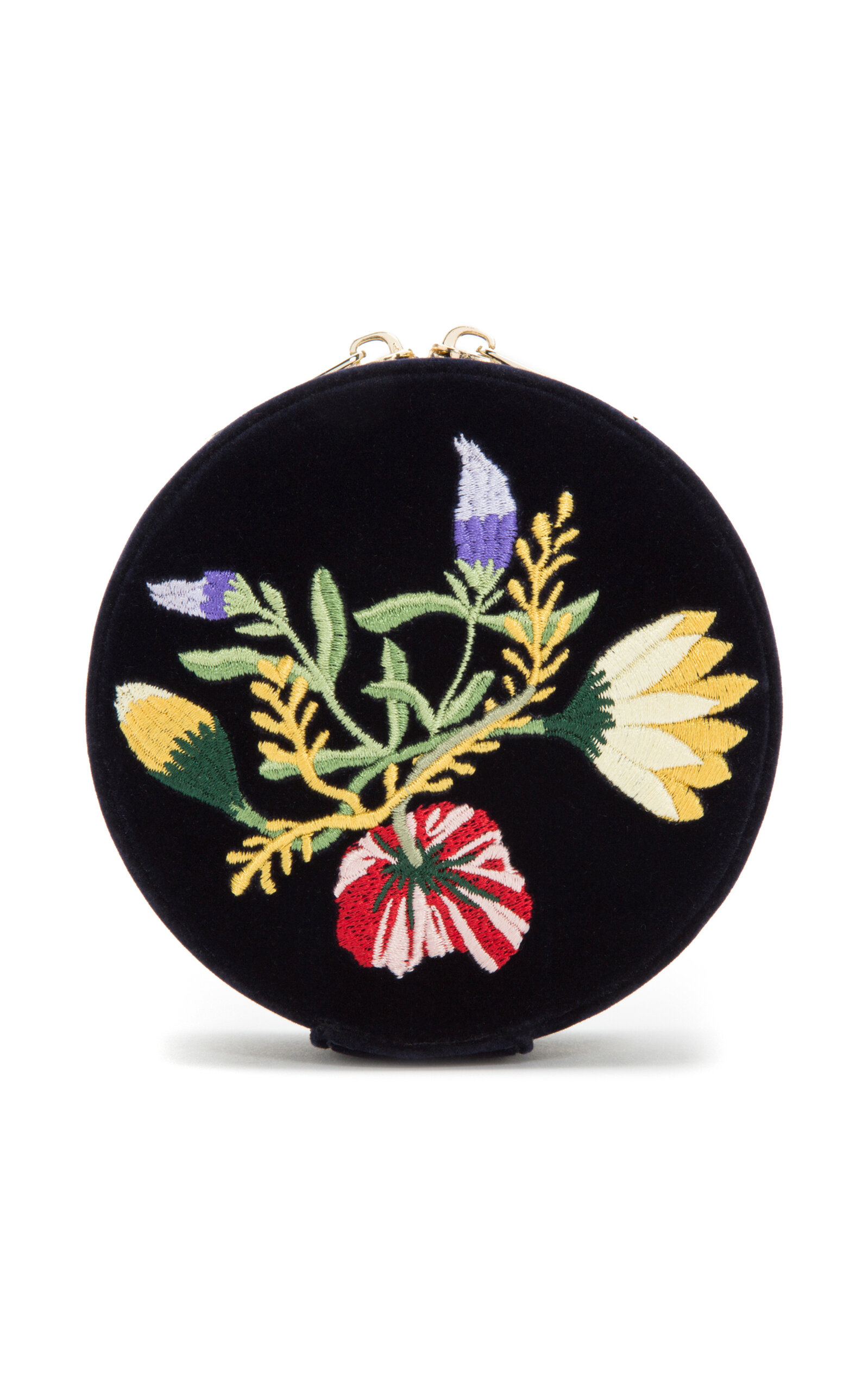 Zoe Embroidered Velvet Travel Round