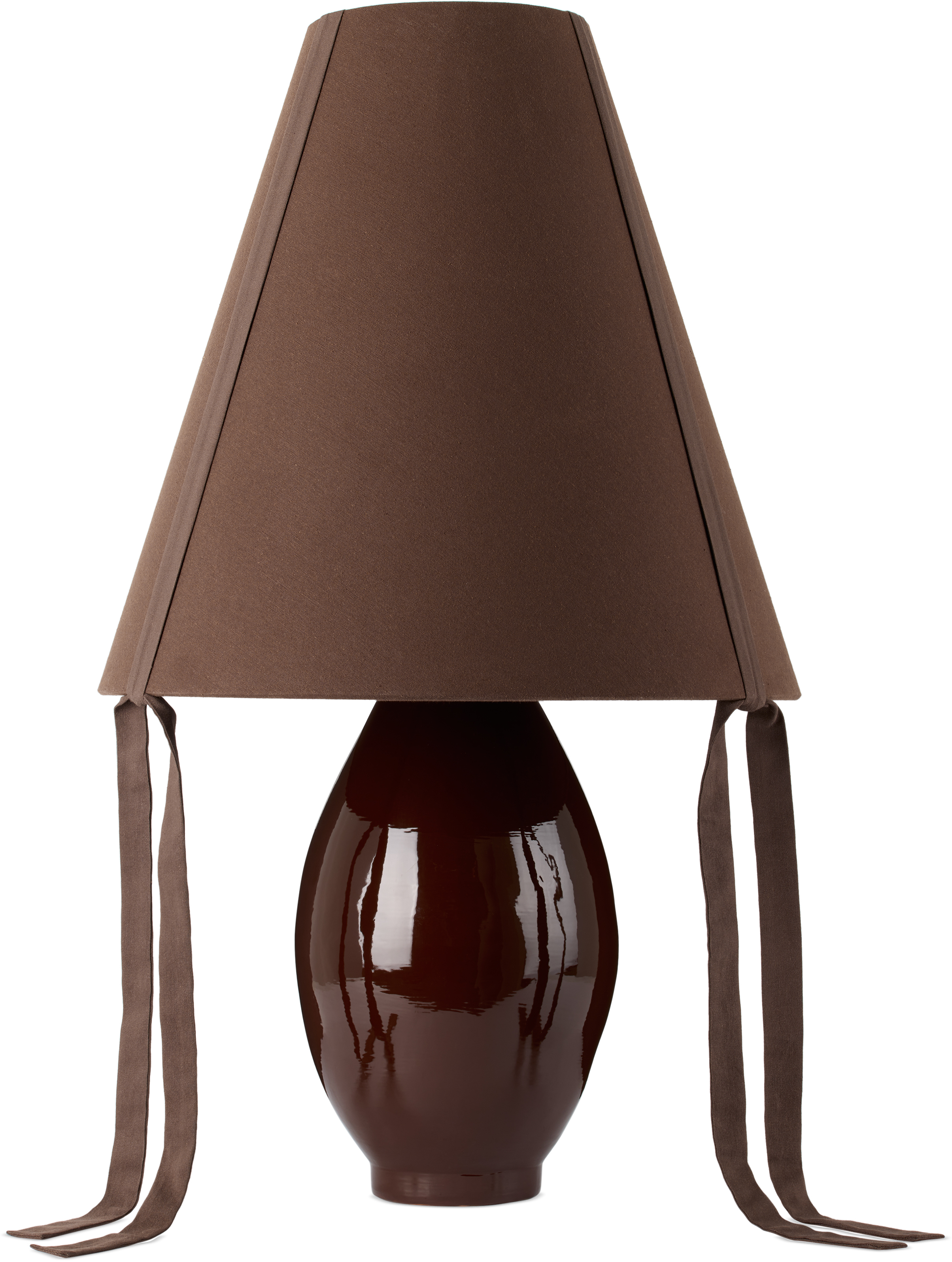 Brown Ceramic Large Lamp