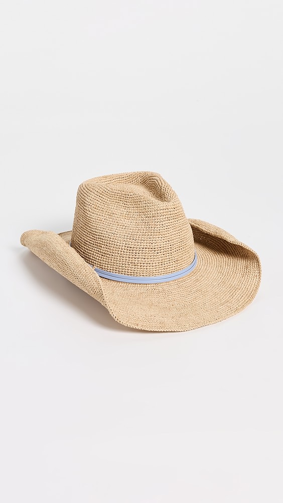 Hat Attack Raffia Crochet Cowboy Hat
