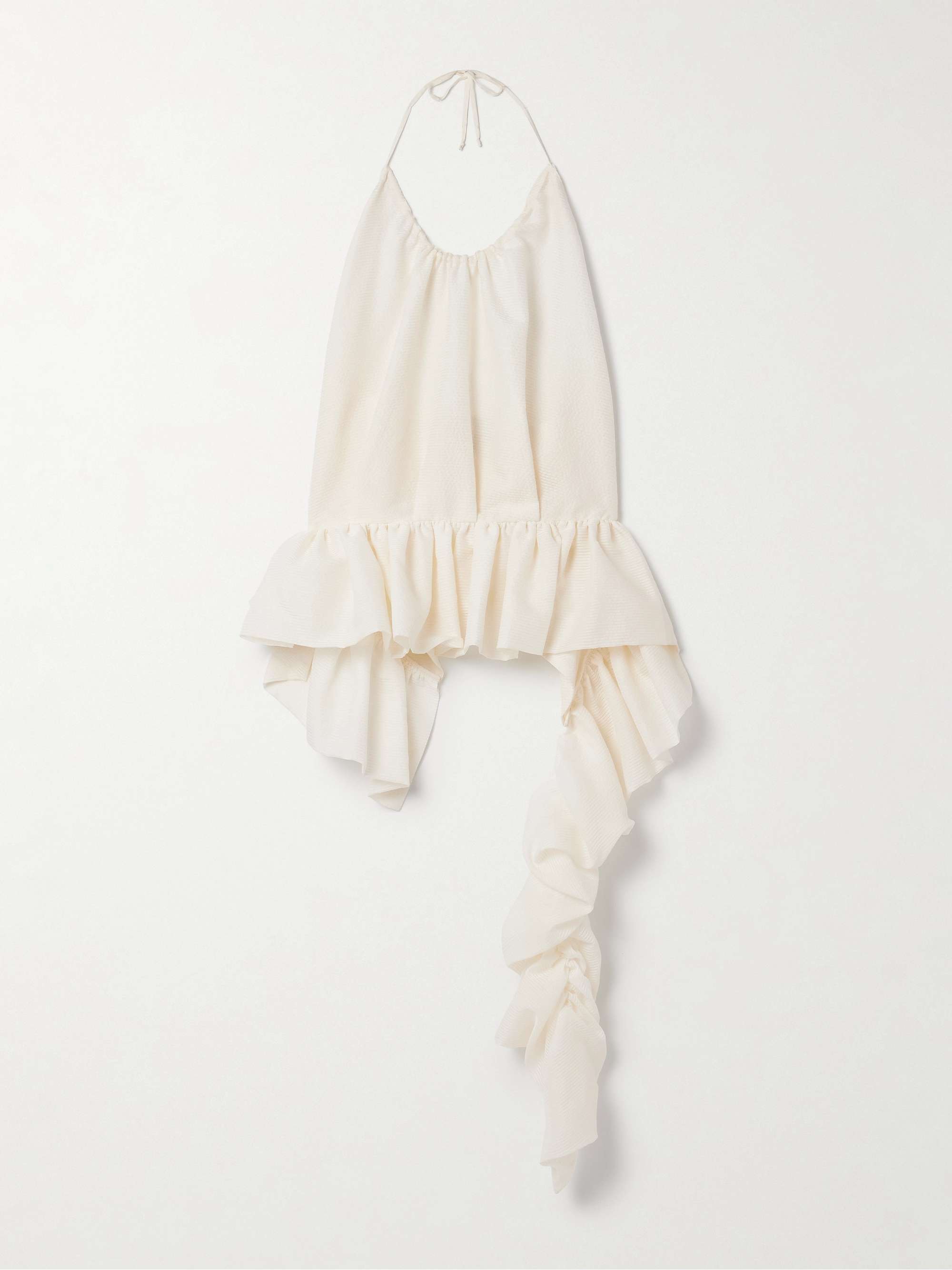 Tamara Crepe Peplum Halterneck Top