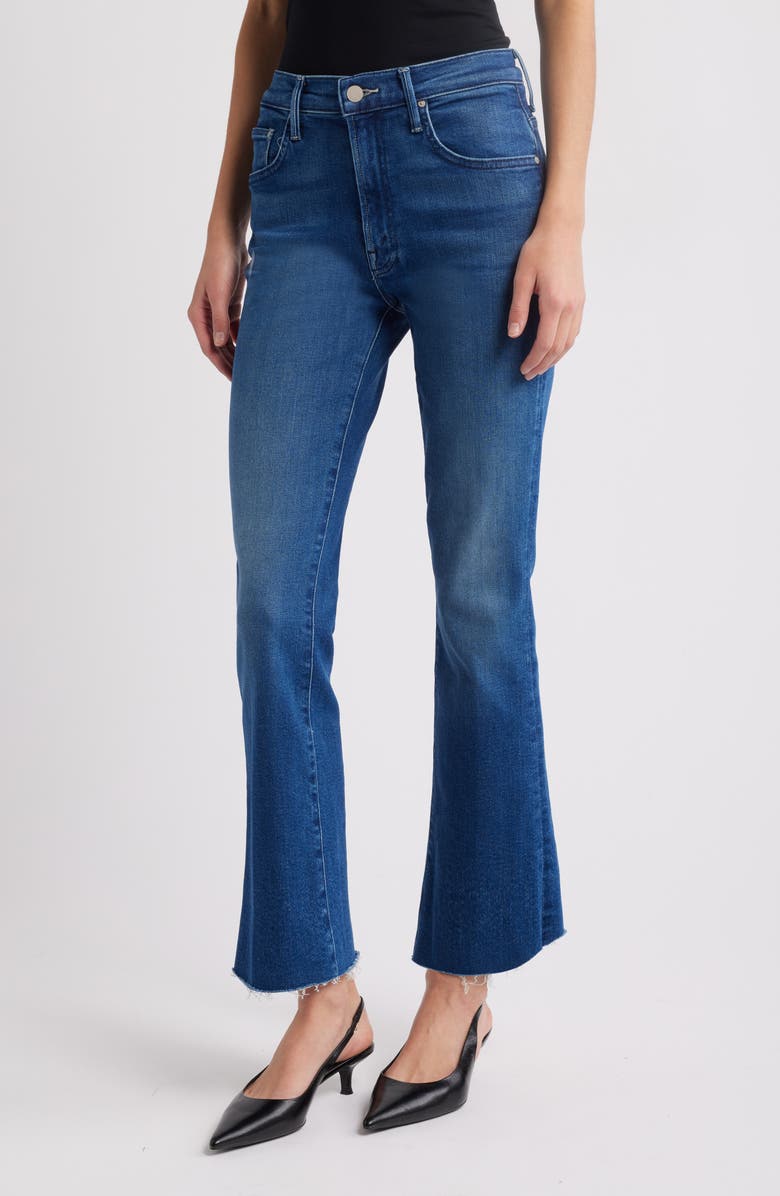 The Insider High Waist Fray Hem Crop Bootcut Jeans