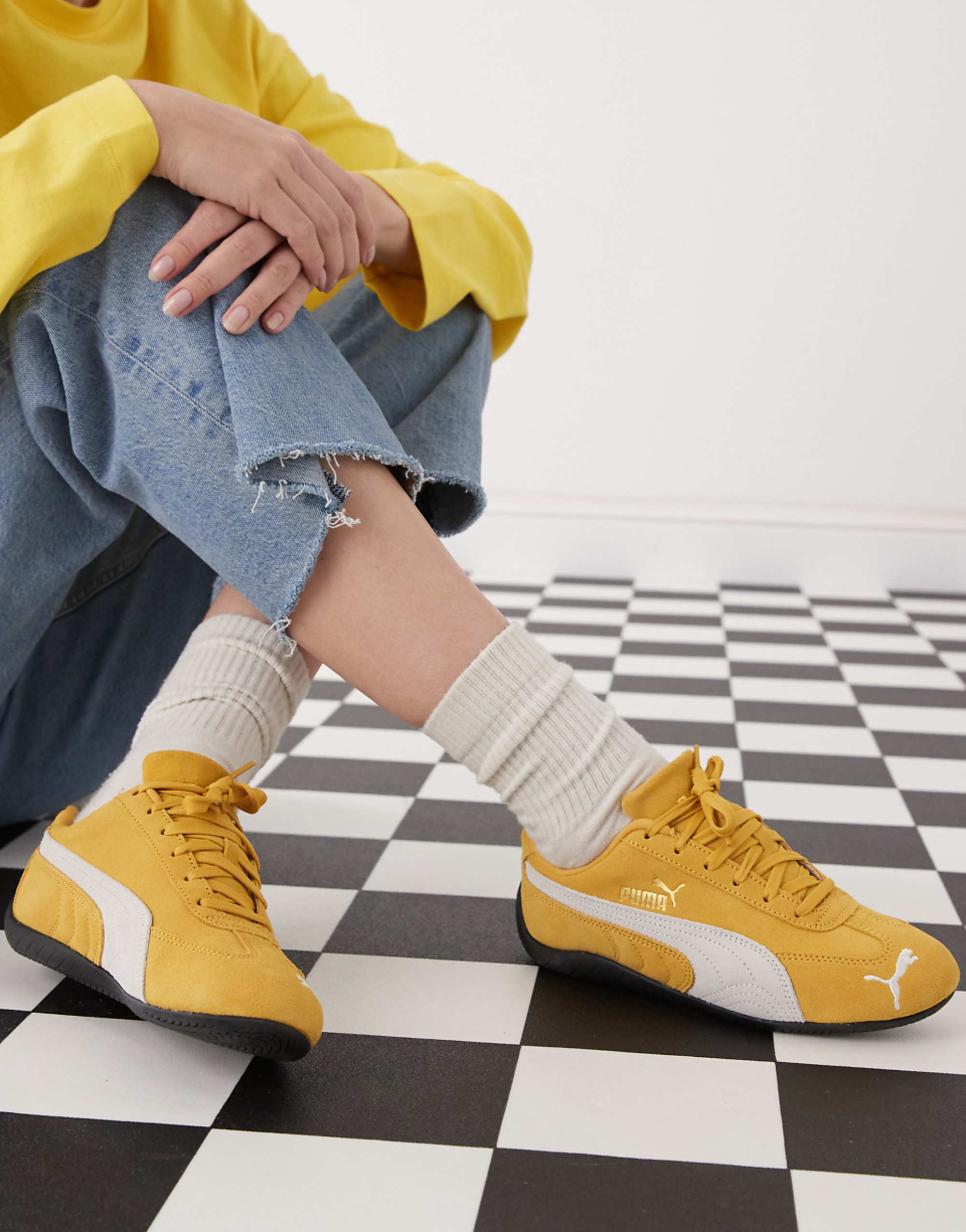 Puma Speedcat Og Trainers in Yellow and White