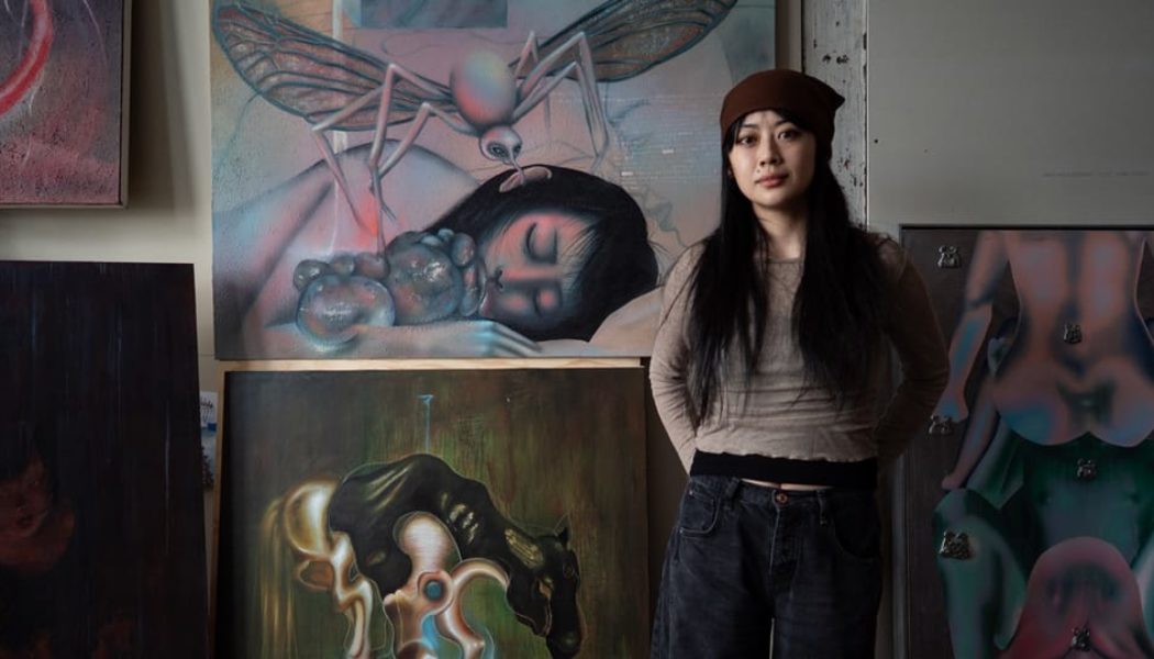 HypeArt Visits: Ji Zou Paints a Portal Between the Digital and Divine