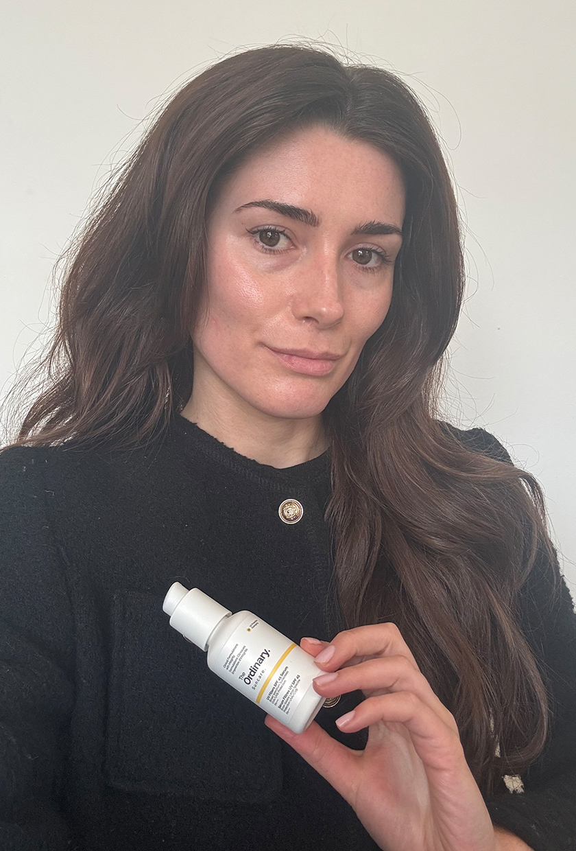 Eleanor wearing The Ordinary SPF serum