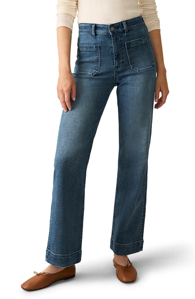 Stretch Terry Wide Leg Pants