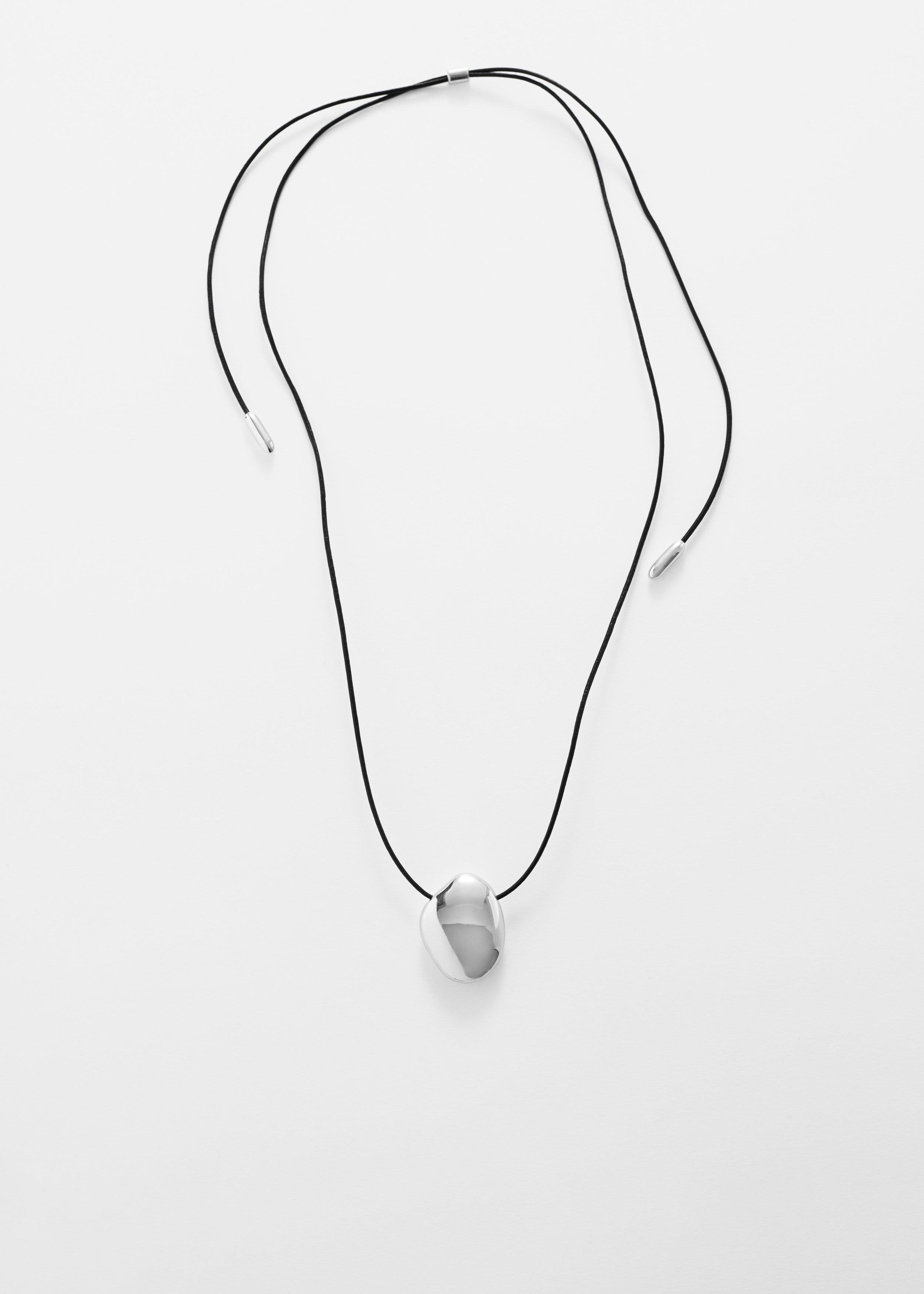 Sculptural Pendant Cord Necklace