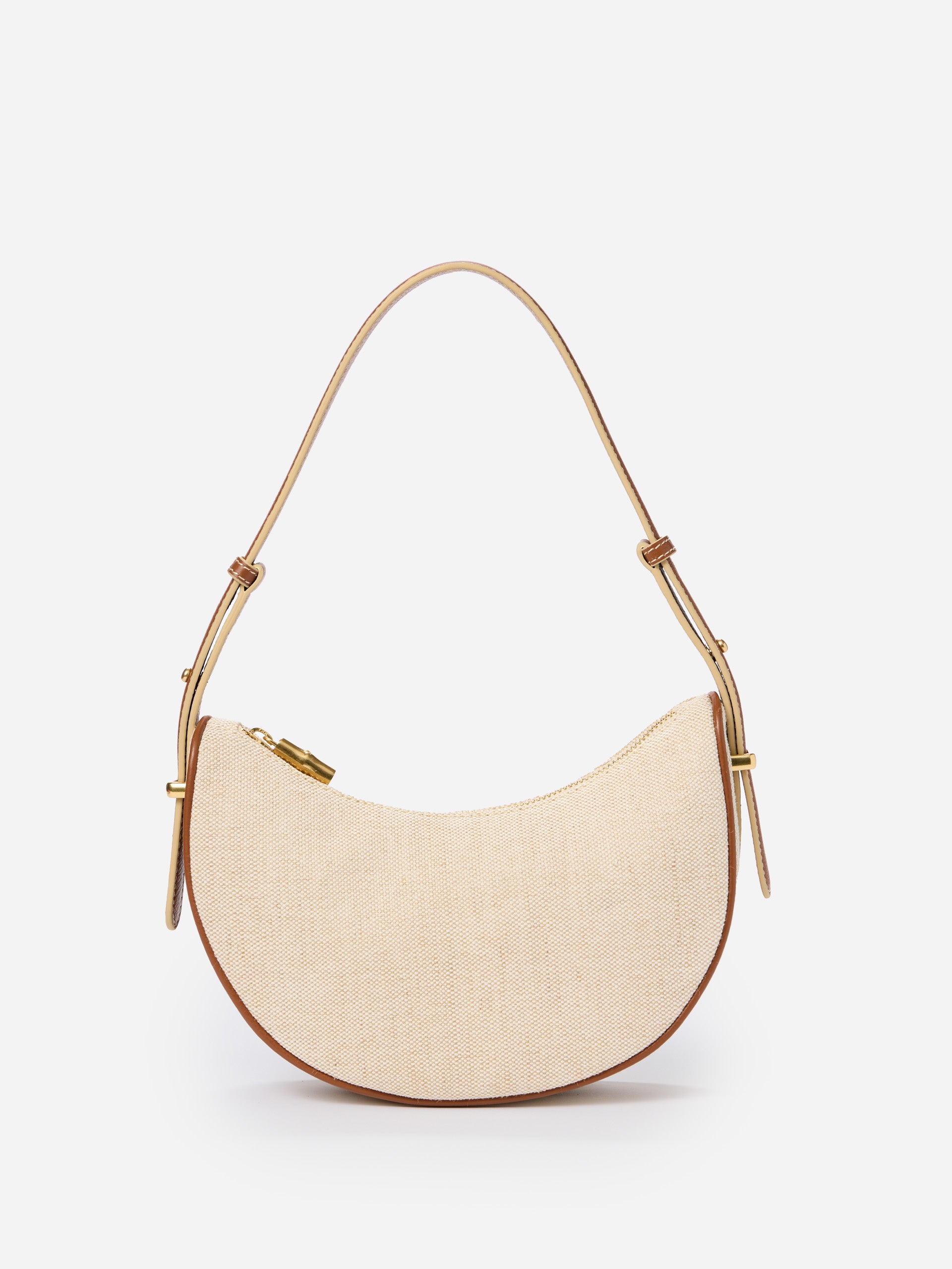 Khaki/brown Solid Mezzaluna Handbag | Women's Handbags | J.mclaughlin